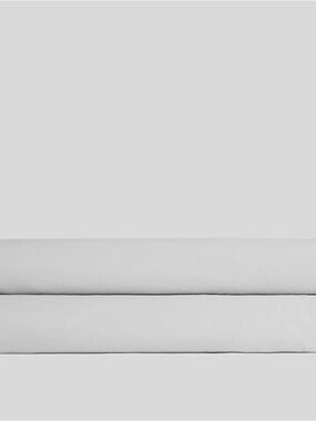 Parachute Percale Fitted Sheet in Light Grey